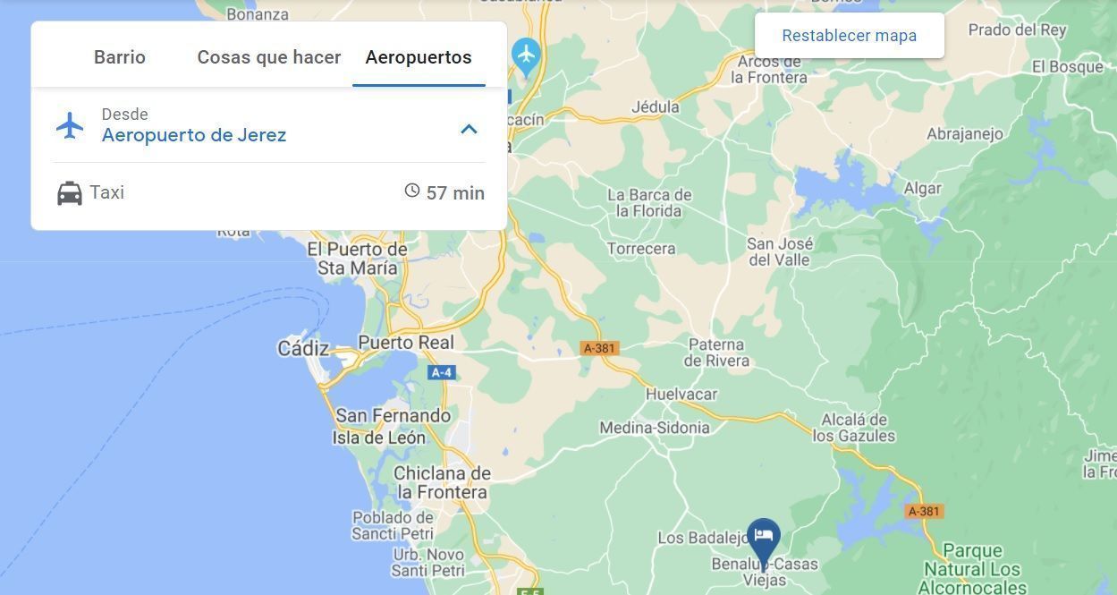 google maps aeropuerto